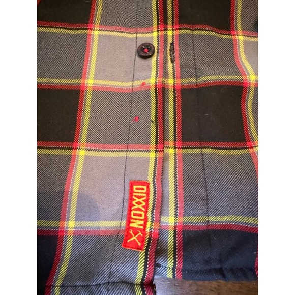 Dixxon Flannel Co Hatebreed Under The Knife Plaid Shirt Mens Grey Red Black - Picture 4 of 16